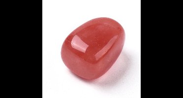 Sattva Rocks | TROOST Kersen Quartz trommelsteen, edelstenen. 3 Stuks in een kado zakje (±22-30mm)