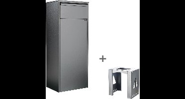 Allux 800 Achteruitname Pakketbrievenbus antraciet met statief