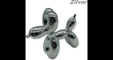 Power Escorts - Desing Beeldje Hondje Zilver - Beeldje Hond - Beeld Hond - Zilver - 100 x 100mm - Klein