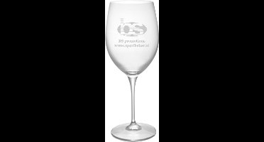 2 stuks Wijnglas Rood 60cl. met Gravure | Graveren van persoonlijke tekst en/of logo | sportbeker.nl | persoonlijk geschenk