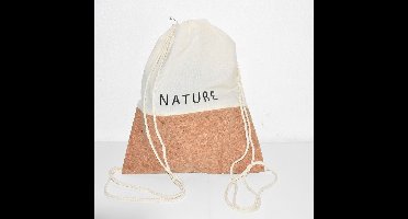 Katoenen Rugzak Met Kurken Bodem In Natuurlijke Stijl