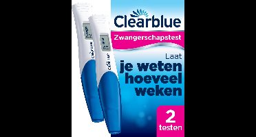 Clearblue Zwangerschapstest Digitaal met Wekenindicator - 2 zelftesten