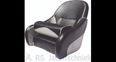 FES Marine luxe flip-up bucket seat stuurstoel zwart/grijs vinyl