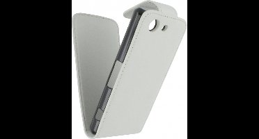 Sony Xperia Z3 Compact Hoesje - Xccess - Serie - Kunstlederen Flipcase - Wit - Hoesje Geschikt Voor Sony Xperia Z3 Compact