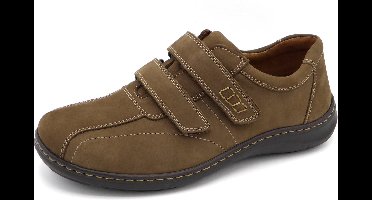 Waldläufer Heren Klittenbandschoen - 478301 191 055 Taupe - Herwig Wijdte H - Maat 9½