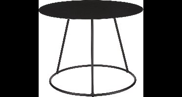 Mica Decorations Mita Salontafel - H44,5 x Ø60 cm - Metaal - Zwart