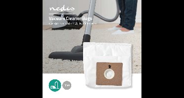 Nedis Stofzuigerzak - 10 Stuks - Synthetisch - Meest verkocht voor: Nedis VCBG300-Series - Wit