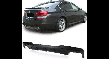 M5 Look Diffuser Voor Bmw 5 serie F10 M Pakket Achterbumper Mat Zwart Dubbele Uitlaat Uitsparing Dual M Performance Look