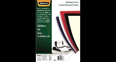 Fellowes schutbladen Chromolux glanzend, rood A4 100pk