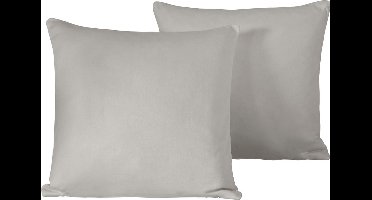 De Witte Lietaer Sierkussensloop Set Olivia Dove - 40 x 40 cm - Satijn Katoen