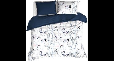 De Witte Lietaer Dekbedovertrek Mont Blanc Majolica Blue - Hotelmaat - 260 x 240 cm - Katoen Satijn