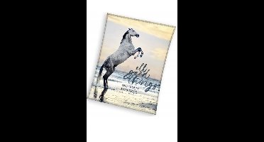 Sweet Home Paarden Fleece plaid 150 x 200 cm