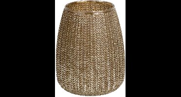 Cosy @ Home Theelichthouder Knitted Champagne 12x12x