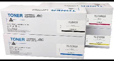 ABC huismerk set 4x toner 1500 pagina's geschikt voor Lexmark 20N20 CS331dw CS431dw CX331adwe CX431adw