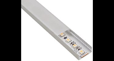 Aluminium ledstrip opbouw profiel Basic Line 3M – 10mm hoog – compleet met afdekkap - Led profiel opbouw - Wit