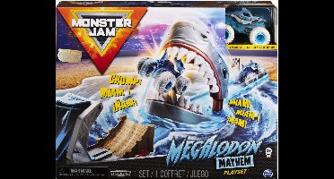 Monster Jam - Megalodon Mayhem-speelset met unieke metalen Megalodon-truck op een schaal van 1:64