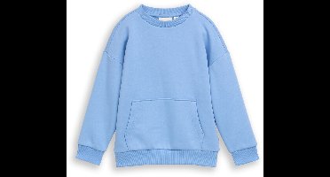 Tom Tailor - Oversized sweatshirt met kangoeroezak - Maat 92/98 - Light Blue
