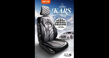 Stoelhoezen Audi A6 2015-heden – Kars Wit – Pied-de-poule jacquardstof – Voorstoelenset – slijtvast – ademend – eenvoudig te monteren