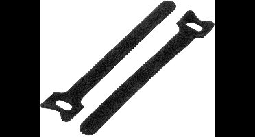 TRU COMPONENTS TC-12351676 Klittenband kabelbinder Om te bundelen Haak- en lusdeel (l x b) 135 mm x 12 mm Zwart 20 stuk