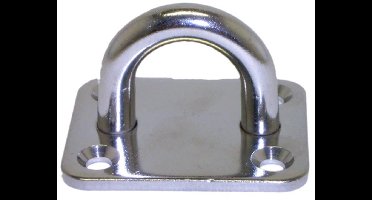35 x 40 mm 6 mm dik rvs oogplaat - vloeroog - dekoog - montagebeugel - hangoog - bevestigingsbeugel
