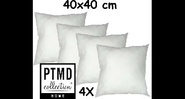 PTMD - Vulkussen - Binnenkussen - Voor sierkussens - Rijkelijk gevuld met hollow Fill - 40 x 40 cm - 4 stuks