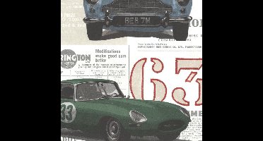 Dutch Wallcoverings vliesbehang Road Trip - rood/groen