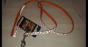 Dog Fashion lijn reflecterend oranje 1x130