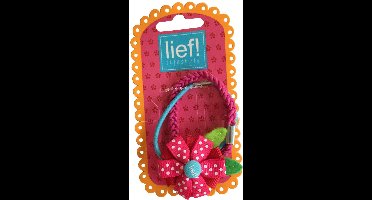 Haarelastiek Roze Bloem en Vlecht - Lief Lifestyle