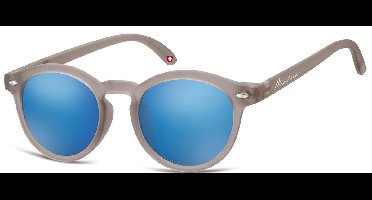 Montana CS73B- Kinder Zonnebril-Rond-Grijs kunststof- Lensbreedte 43 mm