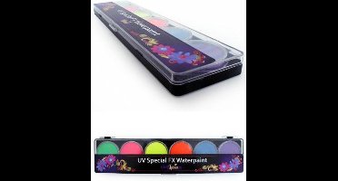 Schmink palette PartyXplosion Special FX Fluor 6 kleuren 10gram