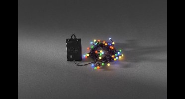Konstsmide - LED snoer cherry op batt timer 40x - multicolor