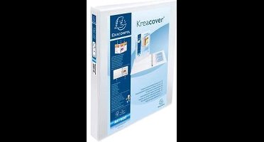 Ringband A4 met 3 vensters  D-30 mm 2 rings wit Exacompta