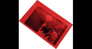 EXXO-HFP #90646 - Visitekaartmap - Creditcardmap - Klitsluiting - Rood - 10 stuks (1 pak @ 10 stuks)