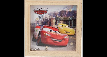 Disney Pixar Cars Houten Geduldsspel met 5 Balletjes – 14x14cm | Geduldspuzzel | Uitdagende Puzzels | Behendigheids Spel