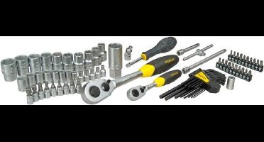 Stanley Stanley Dopsleutelset 1/4" & 1/2" 75-delig (chroom satijn) (L)