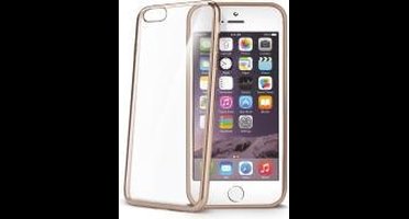 Celly laser Cover Hoesje voor iPhone 6/6s Plus Goud Transparant
