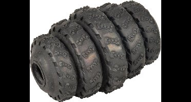 Flamingo Hondenspeelgoed Rubber Gladiator Tyre Roller - Zwart - 8 x 5 x 5 cm