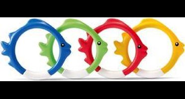 Intex duikringen - 4x vissen - assorti kleuren