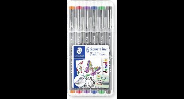 STAEDTLER pigment liner - box 0.5 mm - 6 kleuren