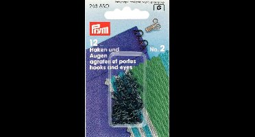 Prym Haken en ogen Messing Zwart No. 2