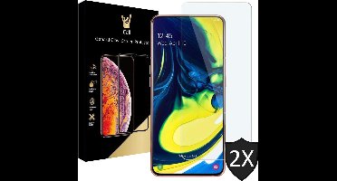 Screenprotector geschikt voor Samsung A80 - Screen Protector Glas - 2 Stuks