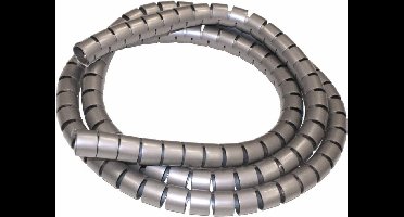 4CONNEXX Kabel geleider - kabelslang - kabelgeleider - spiraalband | zilver | met montagetool | lengte 3 meter | diameter Ø 15 mm