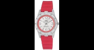 Leuke dames horloge -rood van het merk Q&Q -Q829-802Y