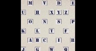 Dutch Wallcoverings Papierbehang blokken - blauw/beige