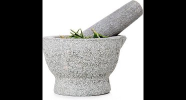 Cosy & Trendy Vijzel met Stamper en Schenktuit Graniet Ø9cm