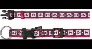 Trixie halsband Modern Art Bordeaux 22-35cm