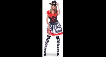 Piraat Jurk Vrouw - 2-delig- Verkleedkleding - Maat L/XL - Carnavalskleding
