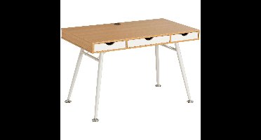 Piranha COLEY Retro Bureau – Eikenhout – Compact Computerbureau met Lades