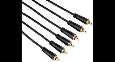 Hama 3m 3x RCA 3 x RCA Zwart