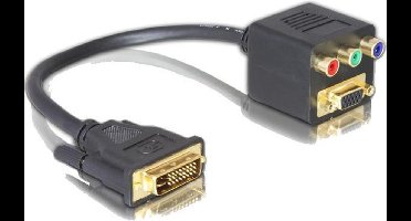 Delock - Adapter DVI29 Stecker zu VGA + 3xCinch Buchse